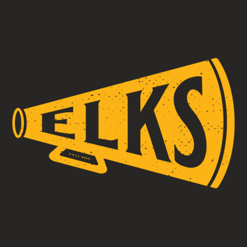 Vintage Megaphone Edmonton Elks Yellow Elks Wordmark Ladies Fitted T-Shirt by JeremyHurley | Artistshot