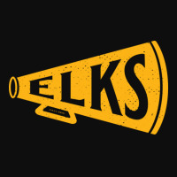 Vintage Megaphone Edmonton Elks Yellow Elks Wordmark Crop Top | Artistshot