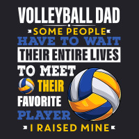 Volleyball Sport Lover Mens Volleyball Dad Some People Have To Wait Th Unisex Sherpa-lined Denim Jacket | Artistshot