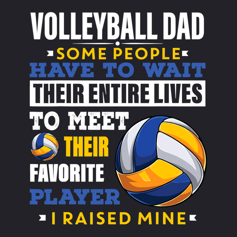 Volleyball Sport Lover Mens Volleyball Dad Some People Have To Wait Th Unisex Sherpa-Lined Denim Jacket by stress | Artistshot