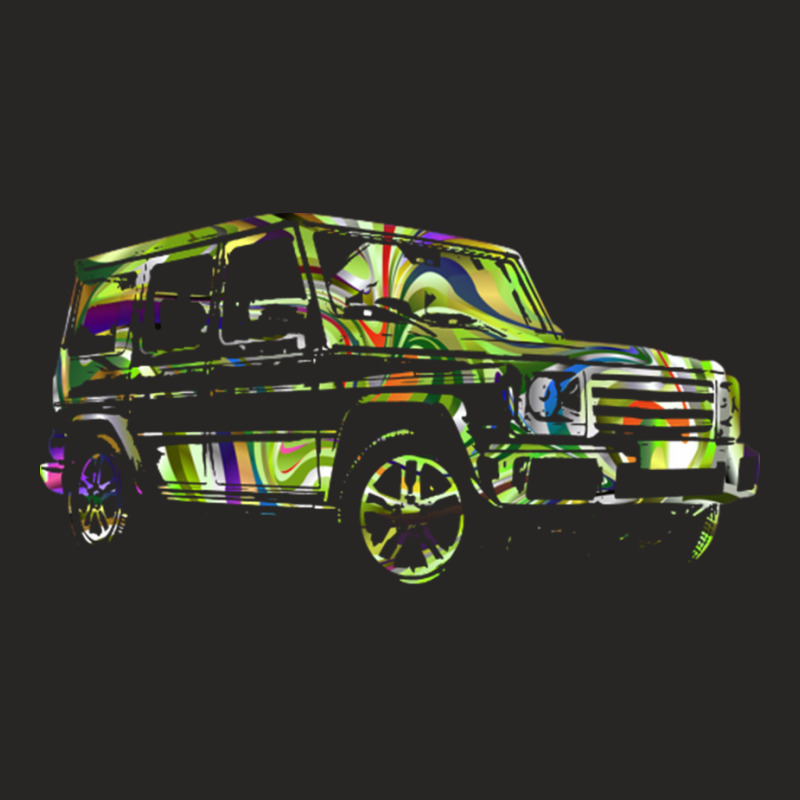 G Wagon Abstract Psychedelic Colorful Ladies Fitted T-Shirt by hishamborgy | Artistshot