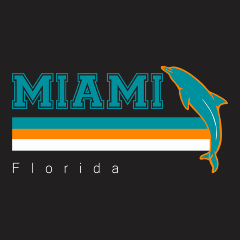 Miami Sports Football Athletic Novelty Dolphin Retro T-shirt | Artistshot