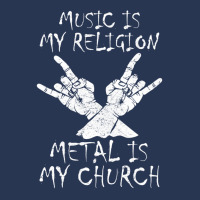 Metal Is My Church Heavy Metal Saying Gift Men Denim Jacket | Artistshot