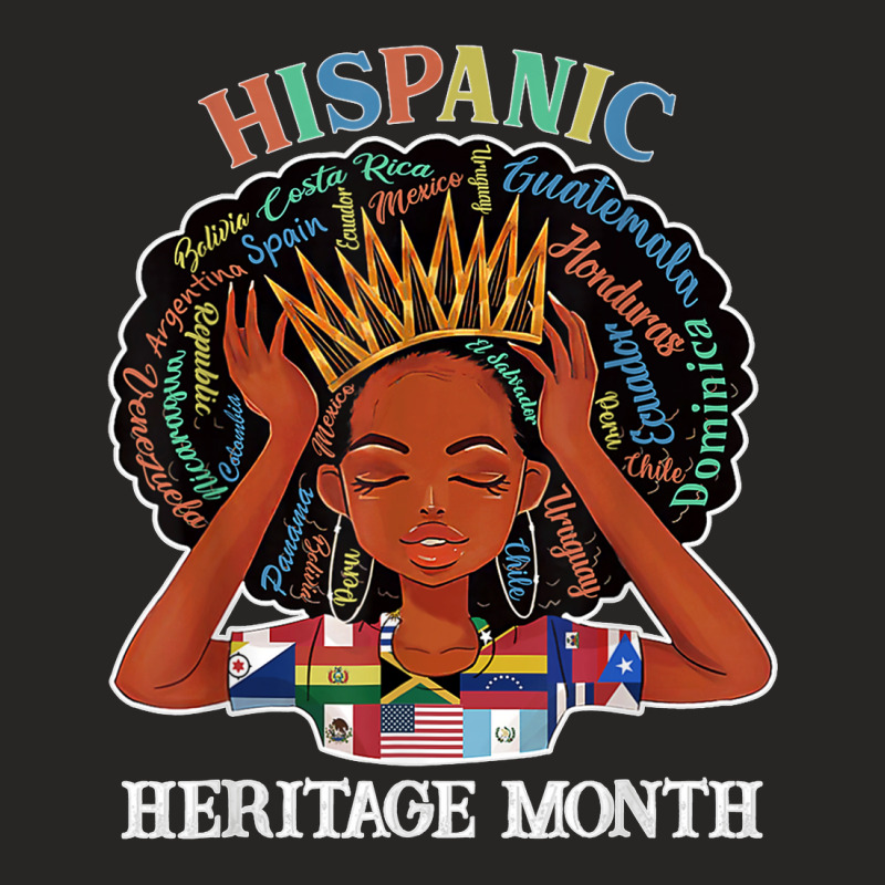 Hispanic Heritage Month Latina Girls Latino Countries Flags Ladies Fitted T-Shirt by KevinO'Connor | Artistshot