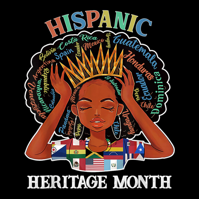 Hispanic Heritage Month Latina Girls Latino Countries Flags Women's V-Neck T-Shirt by KevinO'Connor | Artistshot