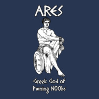 Ares, Greek God Of Pwning N00bs Men Denim Jacket | Artistshot