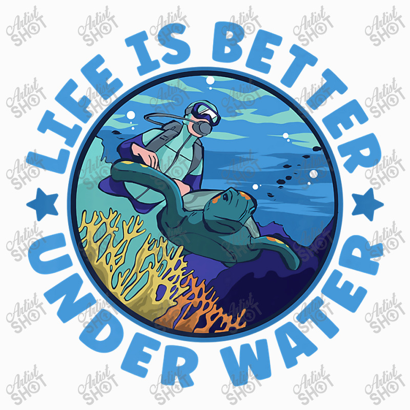 Life Is Better Under Water Marine Biology Scuba Diver Premium Coffee Mug | Artistshot