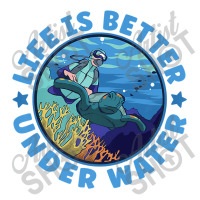 Life Is Better Under Water Marine Biology Scuba Diver Premium Sticker | Artistshot