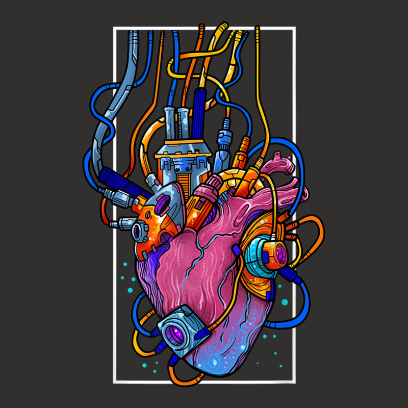 Cyborg Robot Heart Vaporwave Futuristic Cyberpunk Clothing Champion Hoodie by AmandaGLeir | Artistshot