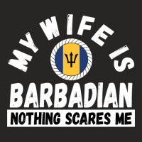 Barbadian Wife Barbados Heritage Roots Flag Husband Wedding Pullover H Ladies Fitted T-shirt | Artistshot