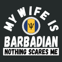 Barbadian Wife Barbados Heritage Roots Flag Husband Wedding Pullover H Women's Triblend Scoop T-shirt | Artistshot