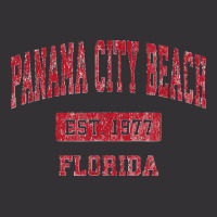 Panama City Beach Florida Fl Vintage Sports Design Red Desig Vintage Hoodie And Short Set | Artistshot