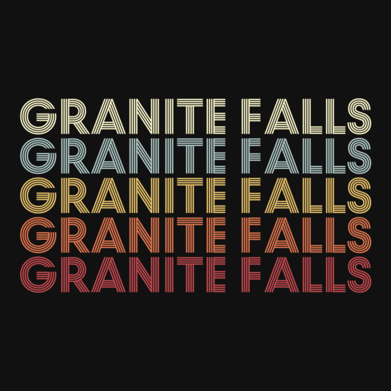 Granite Falls Minnesota Granite Falls Mn Retro Vintage Text Long Sleev Portrait Canvas Print | Artistshot