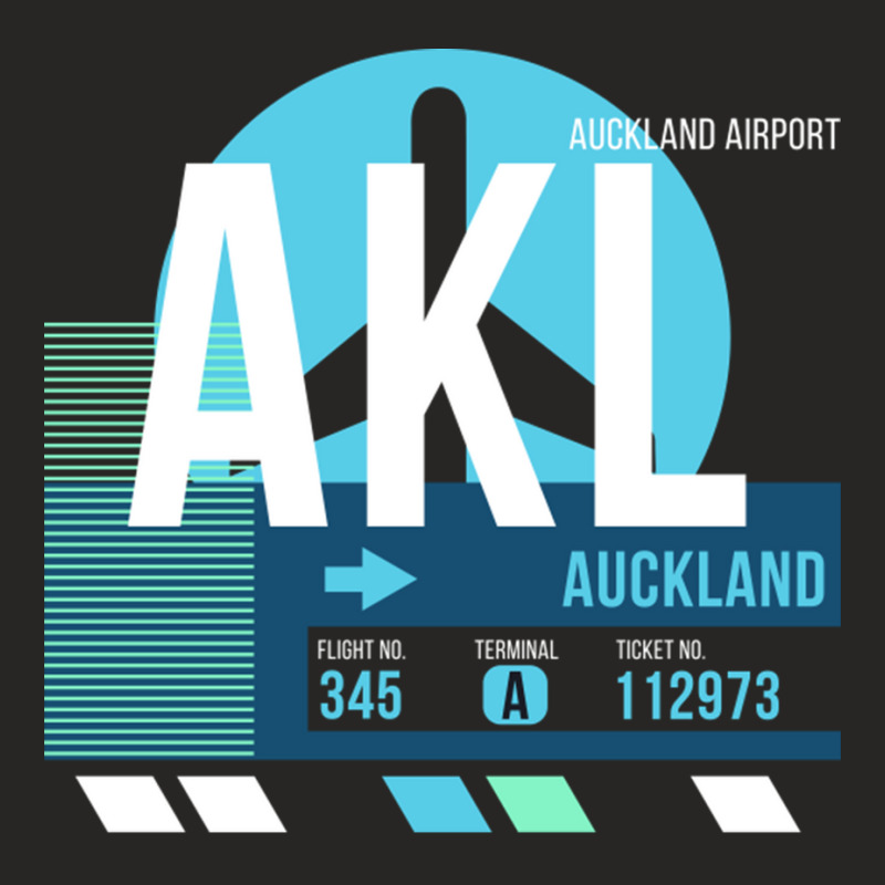 Auckland Akl Airport Code Baggage Tag Ladies Fitted T-Shirt by SandraDelpha | Artistshot