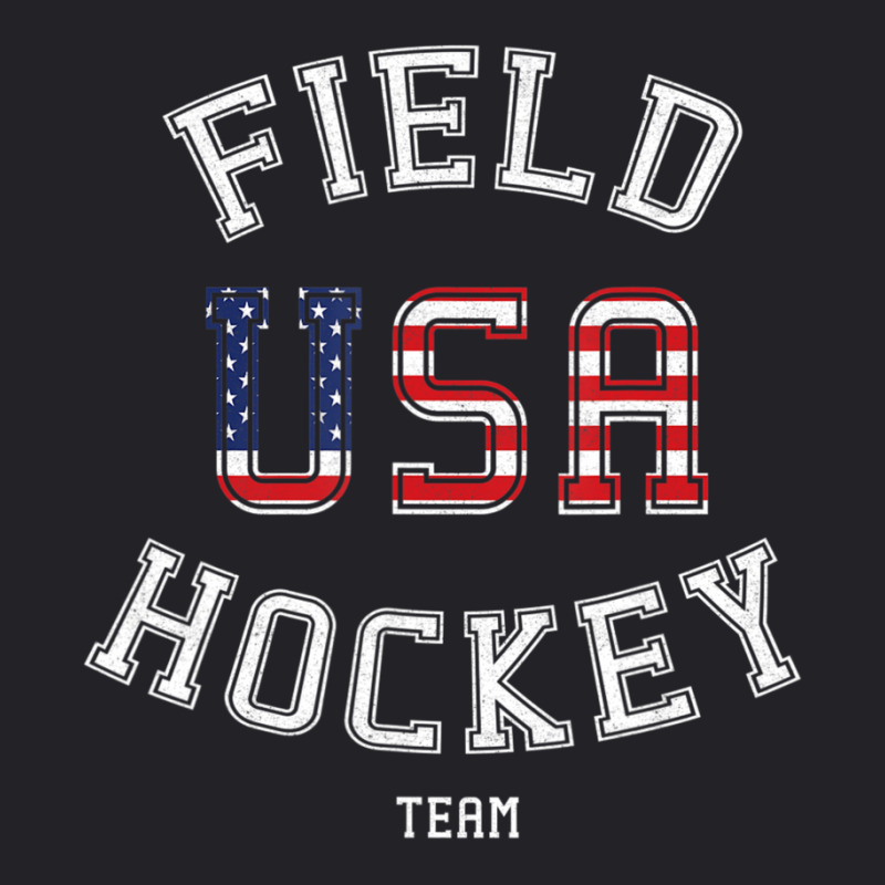 American Flag Usa Field Hockey Player Gift Youth Tee by degreesgunner | Artistshot