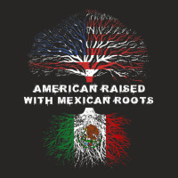 American Raised With Mexican Roots Usa Flag Ladies Fitted T-shirt | Artistshot