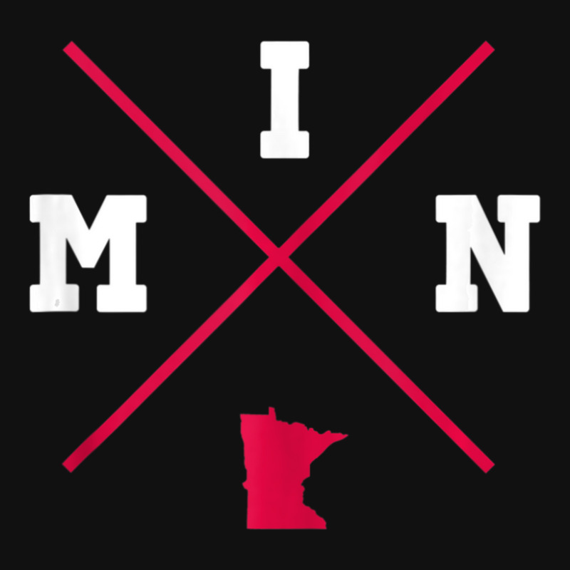 Classic Min Minnesota Red Vintage State Outline Graphic Youth T-shirt by rastyrocl | Artistshot