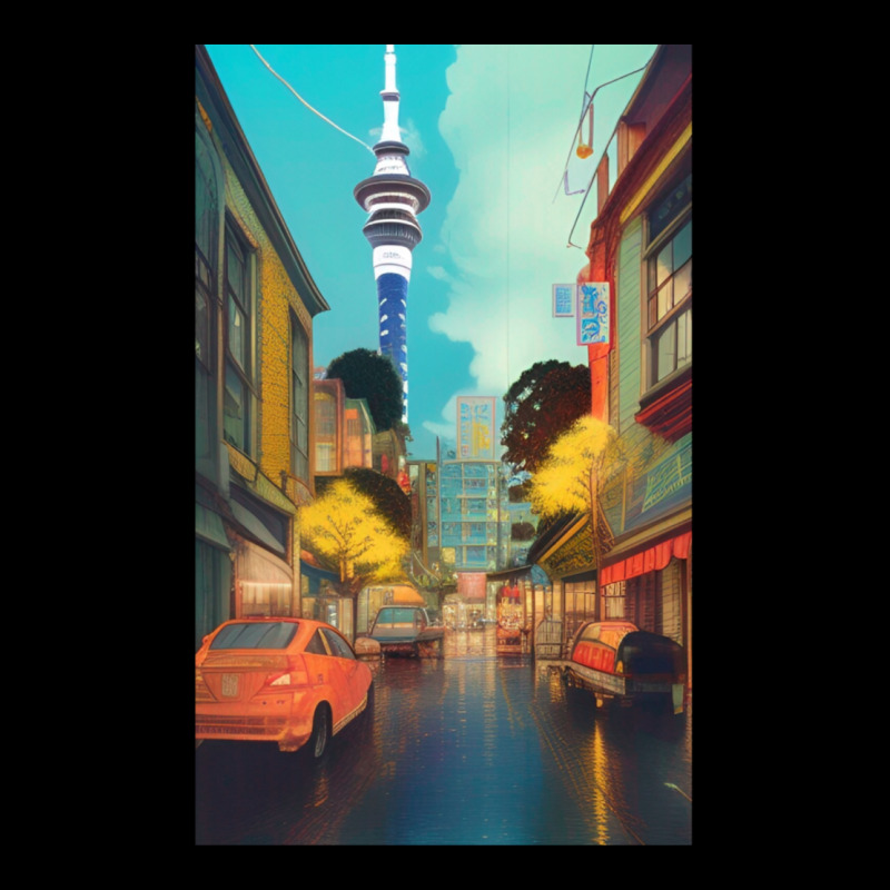 Auckland City Painting 1 Legging by SoniaAlt | Artistshot