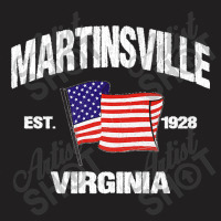 Martinsville Virginia Va Usa Stars & Stripes Vintage Style Premium T-shirt | Artistshot