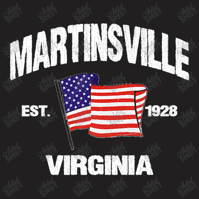 Martinsville Virginia Va Usa Stars & Stripes Vintage Style Premium T-shirt | Artistshot