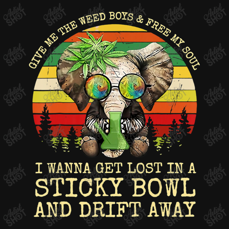 Cool Elephant Smoking Weed Bong Marijuana Cannabis Stoner Landscape Canvas Print | Artistshot