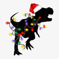 Dinosaur Christmas Lights Pajamas T Rex Xmas Men Boy Kids Ladies Fitted T-shirt | Artistshot