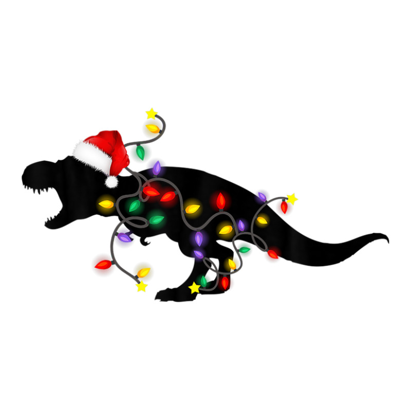 Dinosaur Christmas Lights Pajamas T Rex Xmas Family Boy Kids V-Neck Tee by rakinybluvic | Artistshot