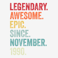 32nd Birthday Legendary Epic Awesome Since November 1990 Travel Mug | Artistshot