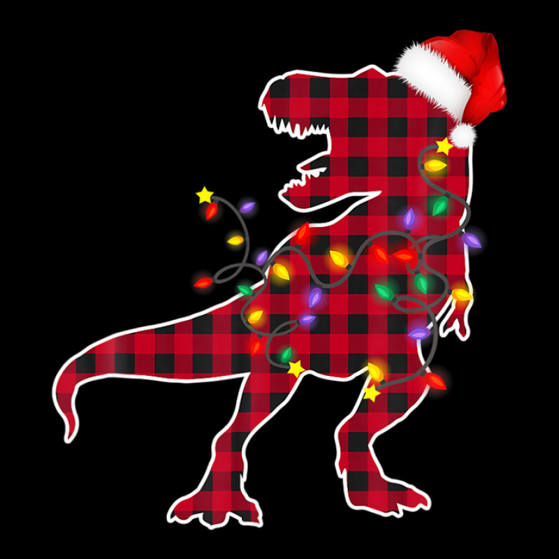 Red Plaid Dinosaur Christmas Pajamas Xmas Lights Men Adults Youth Hoodie by rakinybluvic | Artistshot