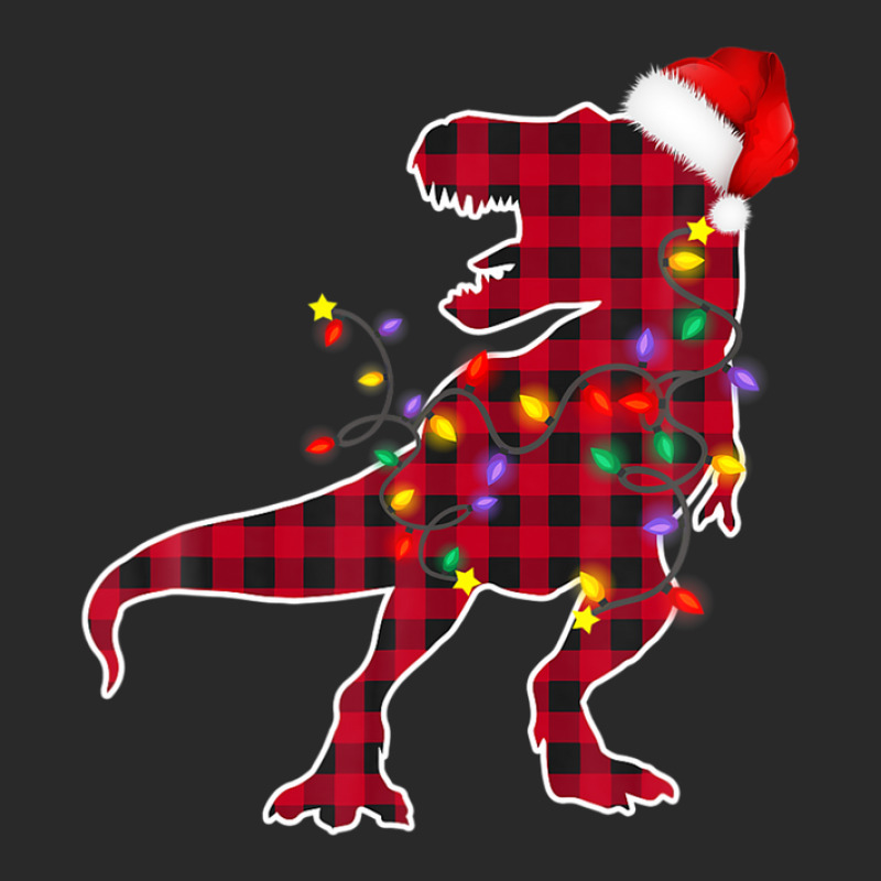 Red Plaid Dinosaur Christmas Pajamas Xmas Lights Men Adults Toddler T-shirt by rakinybluvic | Artistshot