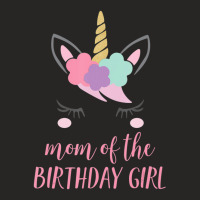 Cute Unicorn Mom Mom Of The Birthday Girl Ladies Fitted T-shirt | Artistshot