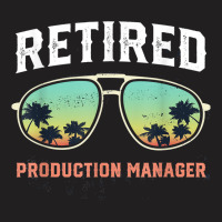 Funny Retired Production Manager Beach Palm Tree Sunglasses T Shirt T-shirt | Artistshot