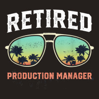 Funny Retired Production Manager Beach Palm Tree Sunglasses T Shirt Tank Top | Artistshot