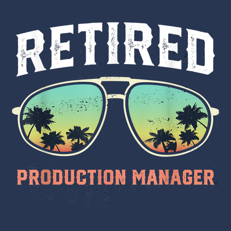 Funny Retired Production Manager Beach Palm Tree Sunglasses T Shirt Men Denim Jacket | Artistshot