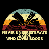 Retro Never Underestimate A Girl Who Loves Books Maternity Scoop Neck T-shirt | Artistshot