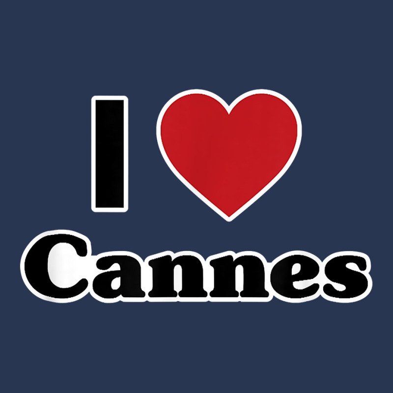 I Love Cannes, France, Europe With Red Love Heart T Shirt Men Denim Jacket | Artistshot