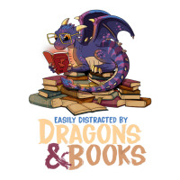 Easily Distracted By Dragons And Books Dragon Book Lover Youth Tee | Artistshot