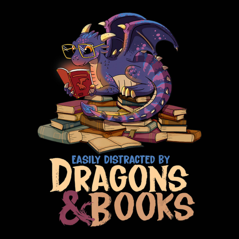 Easily Distracted By Dragons And Books Dragon Book Lover Toddler 3/4 Sleeve Tee by Min06 | Artistshot