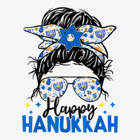 Happy Hanukkah Messy Bun Hair Xmas Jewish Holiday T Shirt Graphic T-shirt | Artistshot