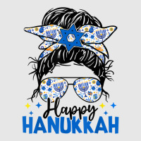 Happy Hanukkah Messy Bun Hair Xmas Jewish Holiday T Shirt Hoodie & Jogger Set | Artistshot