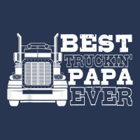 Truck Driver Dad Funny Gift  Best Truckin' Papa Ever Ladies Denim Jacket | Artistshot