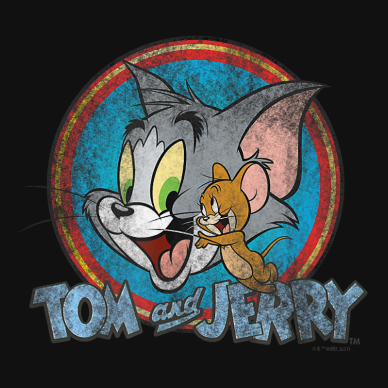 Tom And Jerry Yellow Red Blue Circle Graphic Youth T-shirt | Artistshot