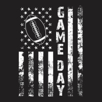 Game Day With Flag American Football Lovers Mom Dad T-shirt | Artistshot