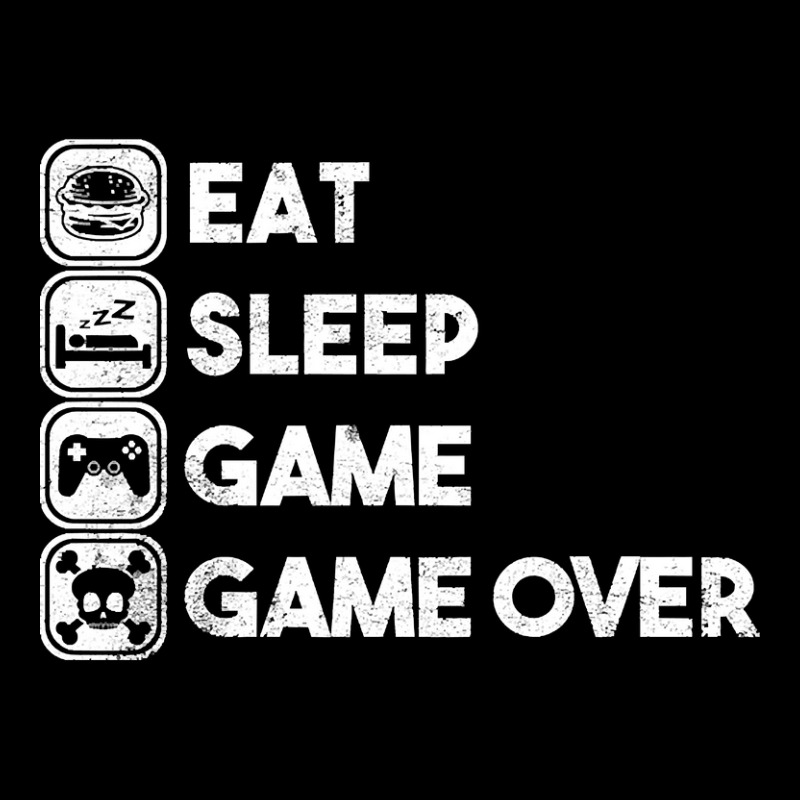 Eat Sleep Game Game Over V-Neck Tee by Beers Pulido | Artistshot