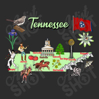 Hand Drawn Illustration Of Tennessee Map With Tourist Destinations, Us Exclusive T-shirt | Artistshot