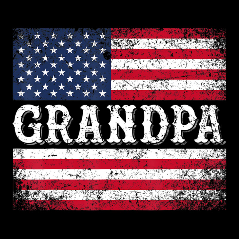 Grandpa Vintage Usa Flag Patriotic 4th Of July V-Neck Tee by Min06 | Artistshot