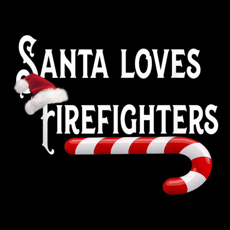 Santa Loves Firefighters  Fire Fighting Gift Tee Cropped Hoodie by ESTAULS | Artistshot