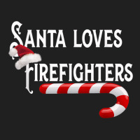 Santa Loves Firefighters  Fire Fighting Gift Tee Ladies Polo Shirt | Artistshot