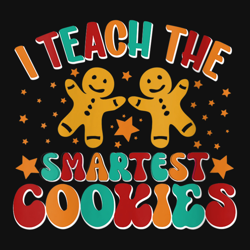 Womens Groovy I Teach The Smartest Cookies Christmas Teacher V-neck Graphic T-shirt | Artistshot