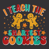 Womens Groovy I Teach The Smartest Cookies Christmas Teacher V-neck Vintage Hoodie And Short Set | Artistshot